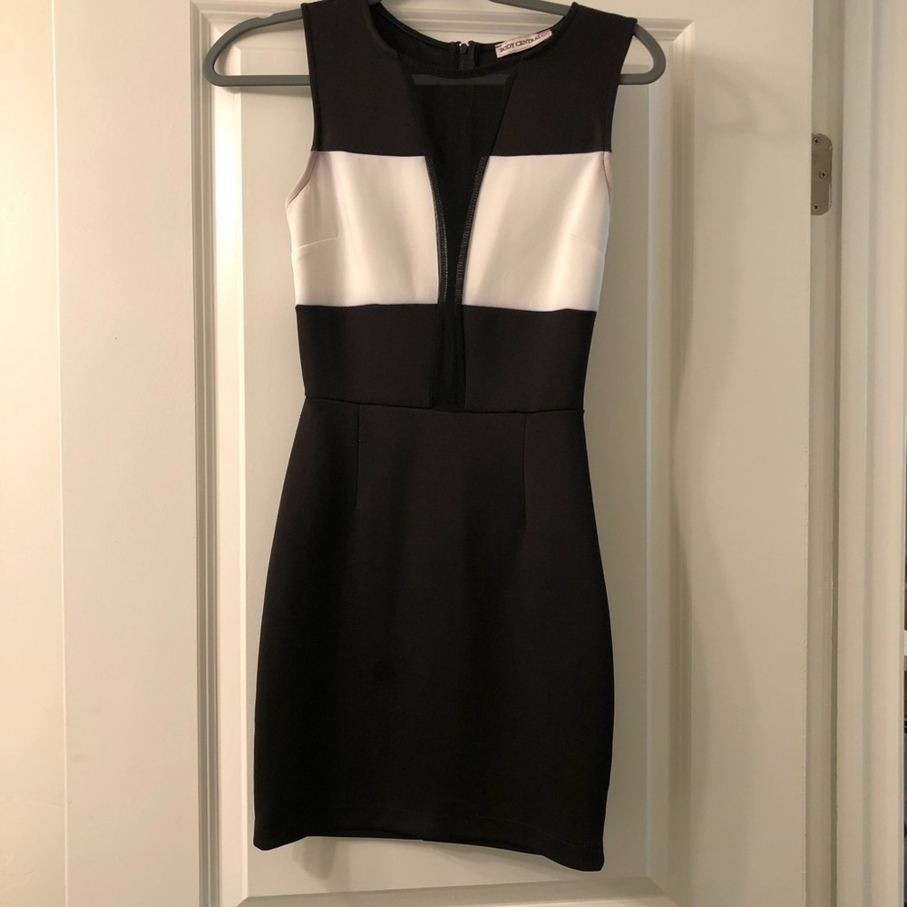 Black and White Mini Dress